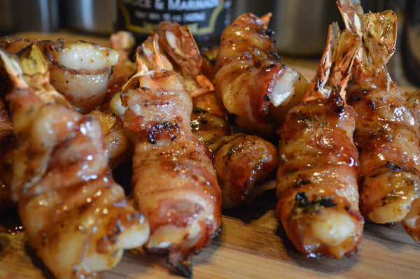 Bacon Wrapped Garlic N Herb Shrimp