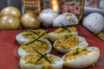 Smoked Honey Dijon Deviled Eggs