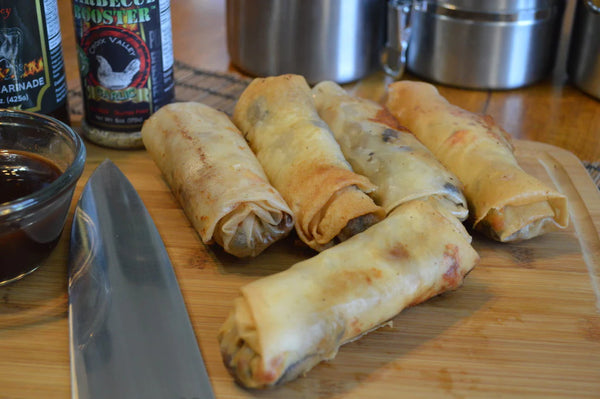 Bleu Cheese Steak 'N Shroom Spring Rolls