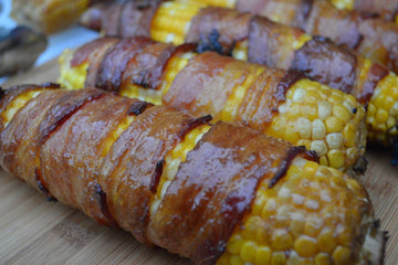 Bacon Wrapped Coconut Curry Corn on The Cob
