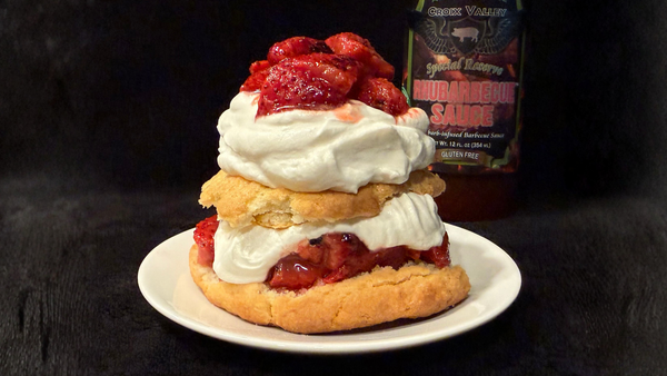 Strawberry Rhubarbecue Shortcake
