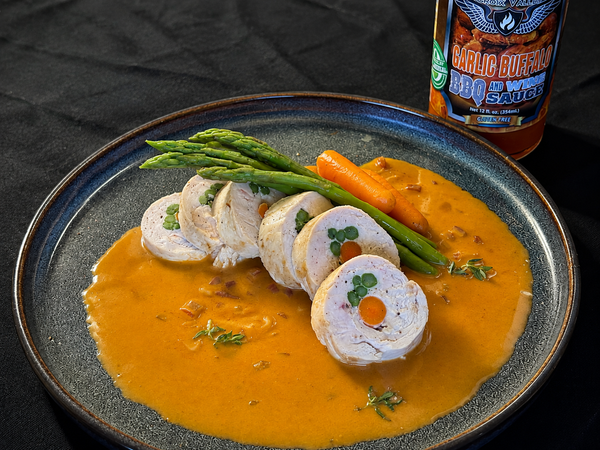 Chicken Roulade with Garlic Buffalo Cream Sauce