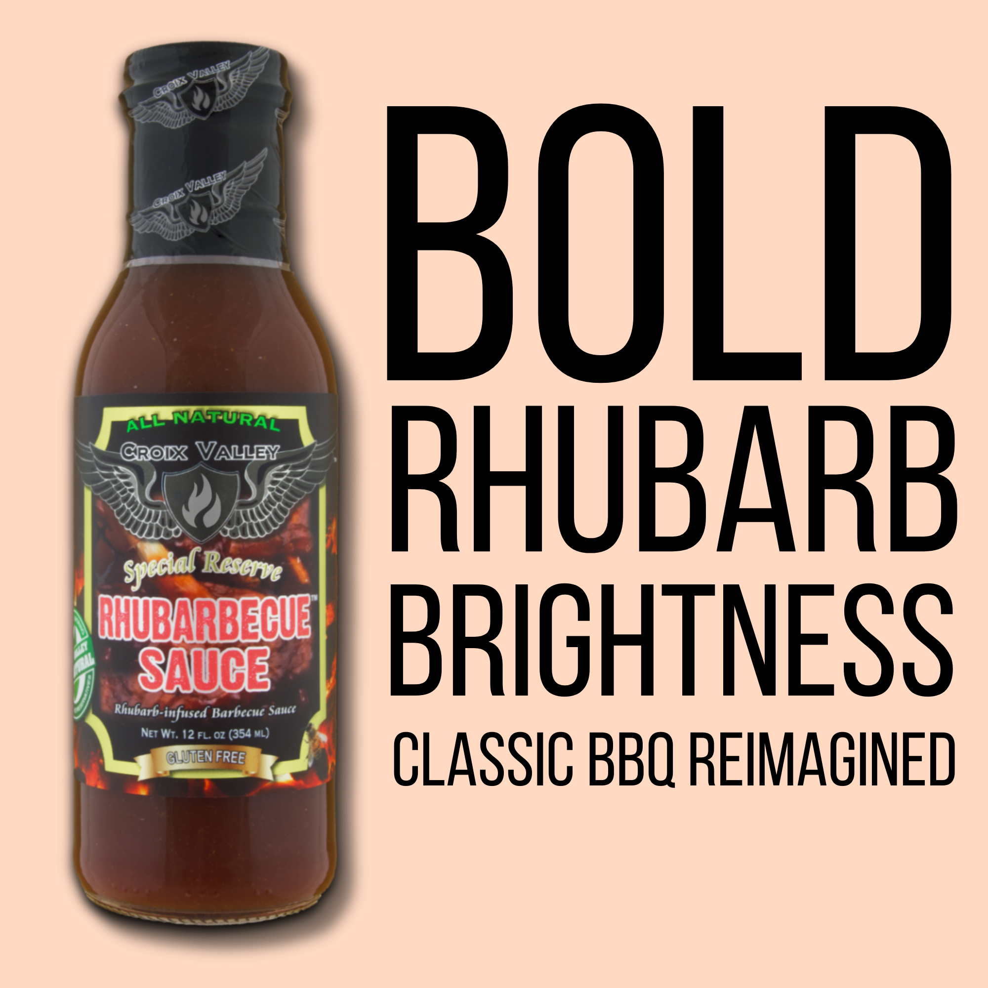 Croix Valley Rhubarbecue Rhubarb BBQ Sauce | Rhubarb-infused